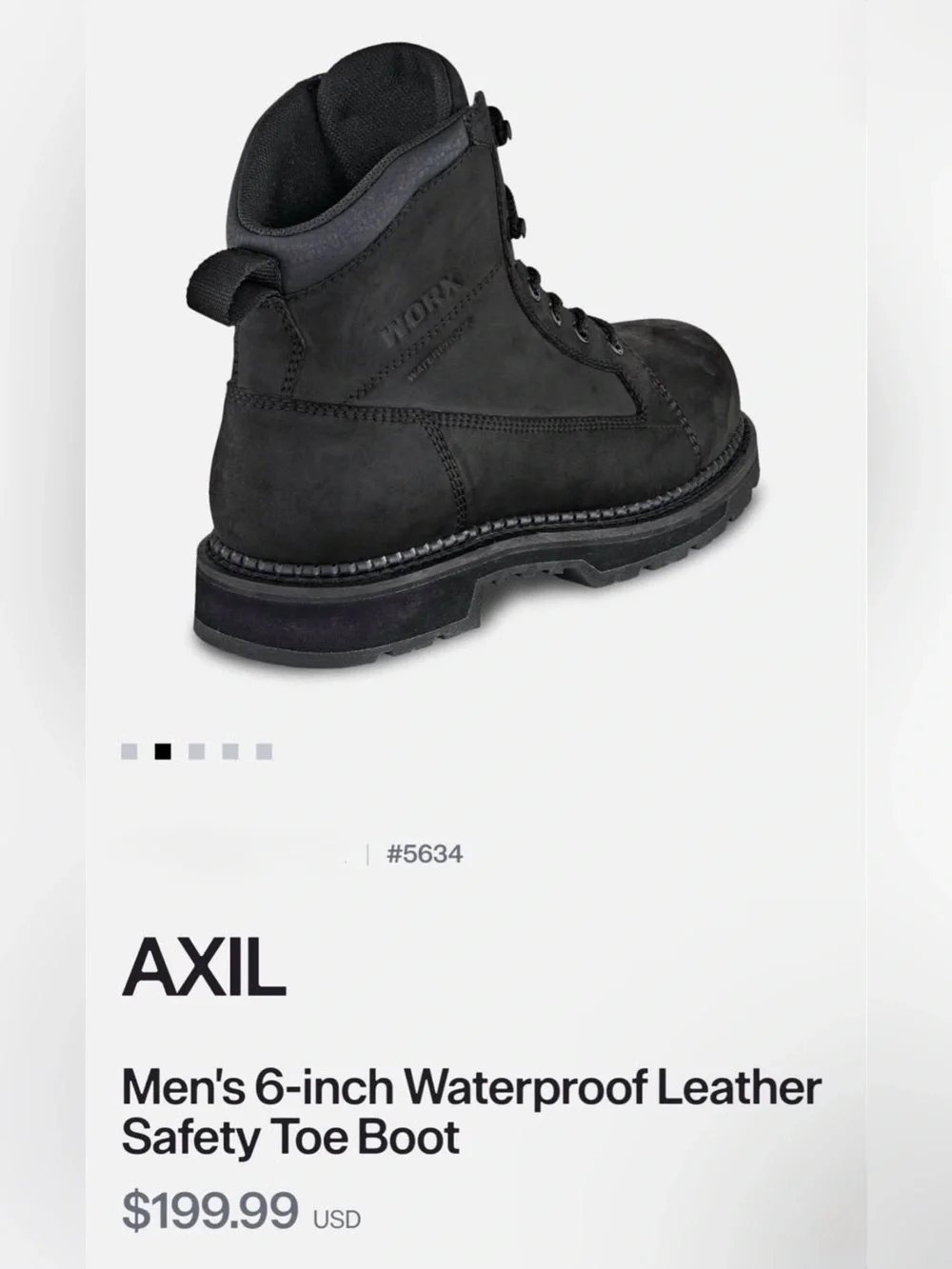 Men's Waterproof Leather Safety Toe Boots